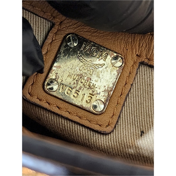 MCM Visetos Millie Crossbody Bag Brown - Picture 4 of 13